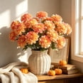 thumbnail image 1 of Artificial Peony Flowers for Vase, 3 Dahlias Artificial Flowers for Vintage Decor, Table Centerpieces, Entryway and Home Decor, #03, 1 of 6