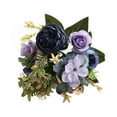 thumbnail image 1 of Artificial Peony Rose Bouquet, Vintage Silk Flower Bunches, Realistic Faux Flower Picks, Multi-Color Fake Floral Arrangements for Home, Wedding Centerpieces, Vase Filler, Farmhouse Decor, 1 of 6