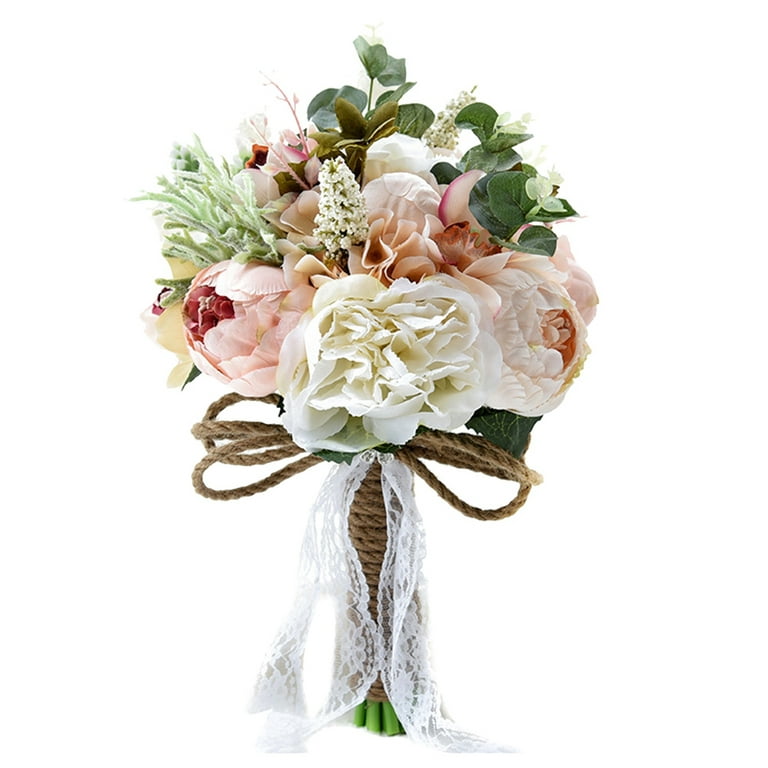Wedding Artificial Flower Bouquet Supplies Bridal Bouquet Roses Bridesmaid  ~