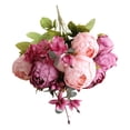 thumbnail image 1 of Artificial Peony Stem Realistic Faux Floral Bloom With Filler Greenery For Living Room Home Table Centerpiece Decor, 1 of 9