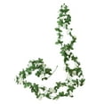thumbnail image 1 of Artificial Peony Vine Fake Flowers Garland Hanging Silk, Nanoei Artificial Peony Garland Spring Floral Wedding Home Décor, Faux Silk Flower Vine for Door Wall Mantle Romantic Boho White, 1 of 4