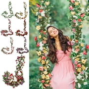 Artificial Peony Vine Flowers Garland Hanging Silk Vine for Wedding Arch Party Garden Home Bedroom Office Wall Art Decoration 3.5 Cm Pink 1pack