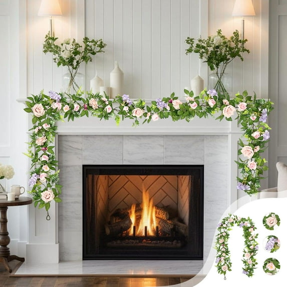 Artificial Peony Vine Garland for Home Decor, Wedding, Party, Table Centerpiece Decoration, Artificial Rattan Flowers