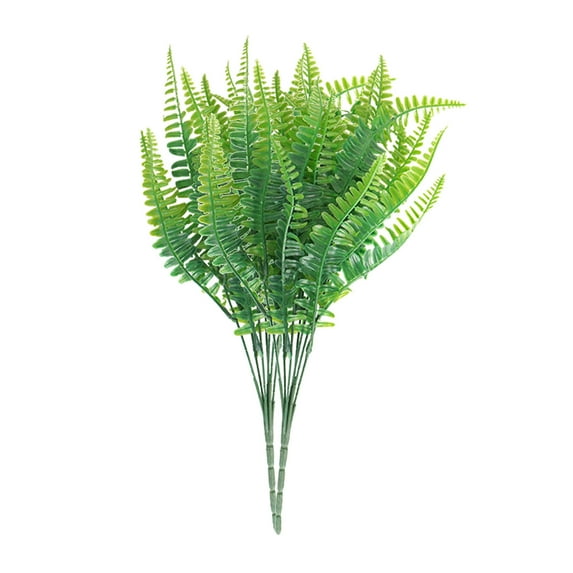 Artificial Persian Grass Fern Leaves - 2 Pack Realistic Fake Plants for Home Decor, Indoor Outdoor Use - Lush Green Simulated Foliage Bouquet for Office Garden Courtyard Decoration