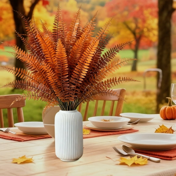 Artificial Persian Maple Leaf Branch | Multicolor Plastic Fall Flowers - Lifelike Thanksgiving Halloween Decor, 13.78in, Realistic Autumn Arrangement, Flexible Stems, Centerpiece, Low Maintenance