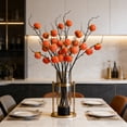 thumbnail image 1 of Artificial Persimmon Pomegranate Fruit Branches, Realistic Plump Fruit Bendable Leafs, Faux Fruit Leaf for Living Room Window Wedding Decor Photography Props Home Display, A, 1 of 6