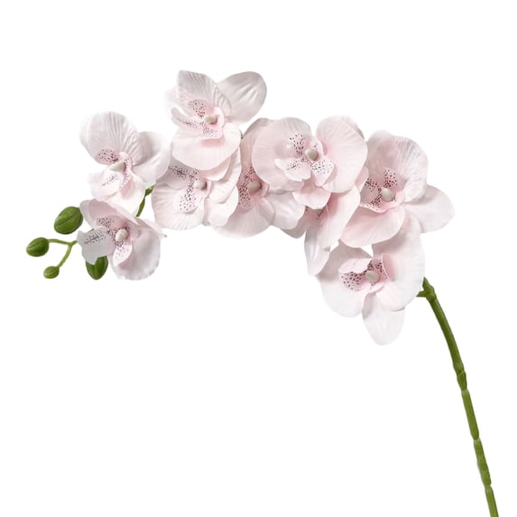 Artificial Phalaenopsis Orchid Branch, 9 Flower Heads, 27" Tall Multi-Colored Silk Orchids, for Living Room Floor Vase, Entrance Decor, Wedding Bouquets, Phalaenopsis Orchid * 1 Stem