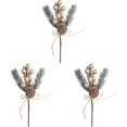 thumbnail image 1 of Artificial Pine Branches for Christmas,Christmas Tree Twig Picks,Twigs Branches Decorative Bead Sticks for Christmas Tree Decorations Wreath Vase Holiday Decor,3 Pack, 1 of 5