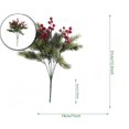 thumbnail image 1 of Artificial Pine Branches Christmas Faux Pine Greenery Stems Red Holly Berries Fake Cedar Pine Needles Picks for Christmas Tree Wreath Garland DIY Crafts Holiday Home Decoration, 1 of 3