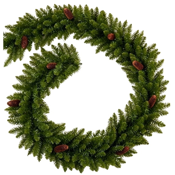 Artificial Pine Garland, Artificial Pine Christmas Holiday Garland 6ft for Mantel Staircase Fireplace Home Decor