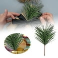 thumbnail image 1 of Artificial Pine Needles Branches Bulk Christmas Decorations, Green Pine Picks Stems for DIY Holiday Garland Wreath Tree Wedding Party Decor, Realistic Greenery Desktop Tabletop Display Ornament, 1 of 8