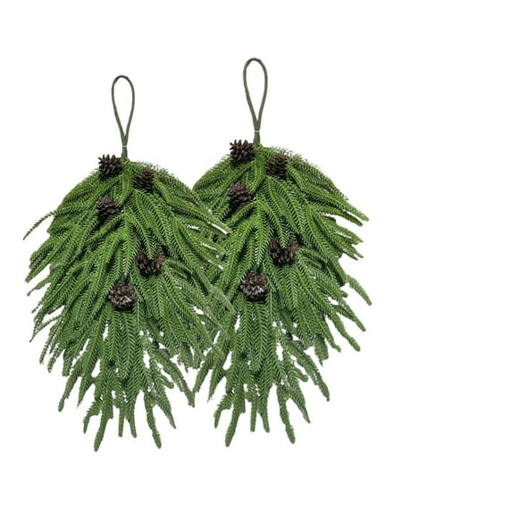 Artificial Pine Swag with Pine Cones, 65cm Hanging Greenery for Holiday and Home Decor, Indoor/Outdoor Use