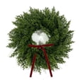 thumbnail image 1 of Artificial Pine Wreath With Red Velvet Bow For Holiday Decor Indoor And Outdoor Use, 1 of 8