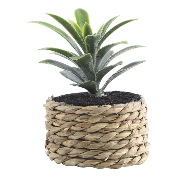 Artificial Pineapple Head Potted Plant Faux Succulent Desktop Decor For Home Office And Shelf