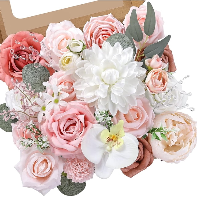 Artificial Pink Flowers For Decorative Silk Wedding Flowers Pink Rose