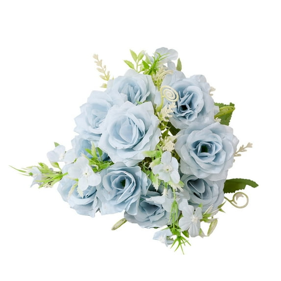 Artificial Pink Rose Bouquet Realistic Silk Flowers For Home Decor Weddings Parties And Special Occasions