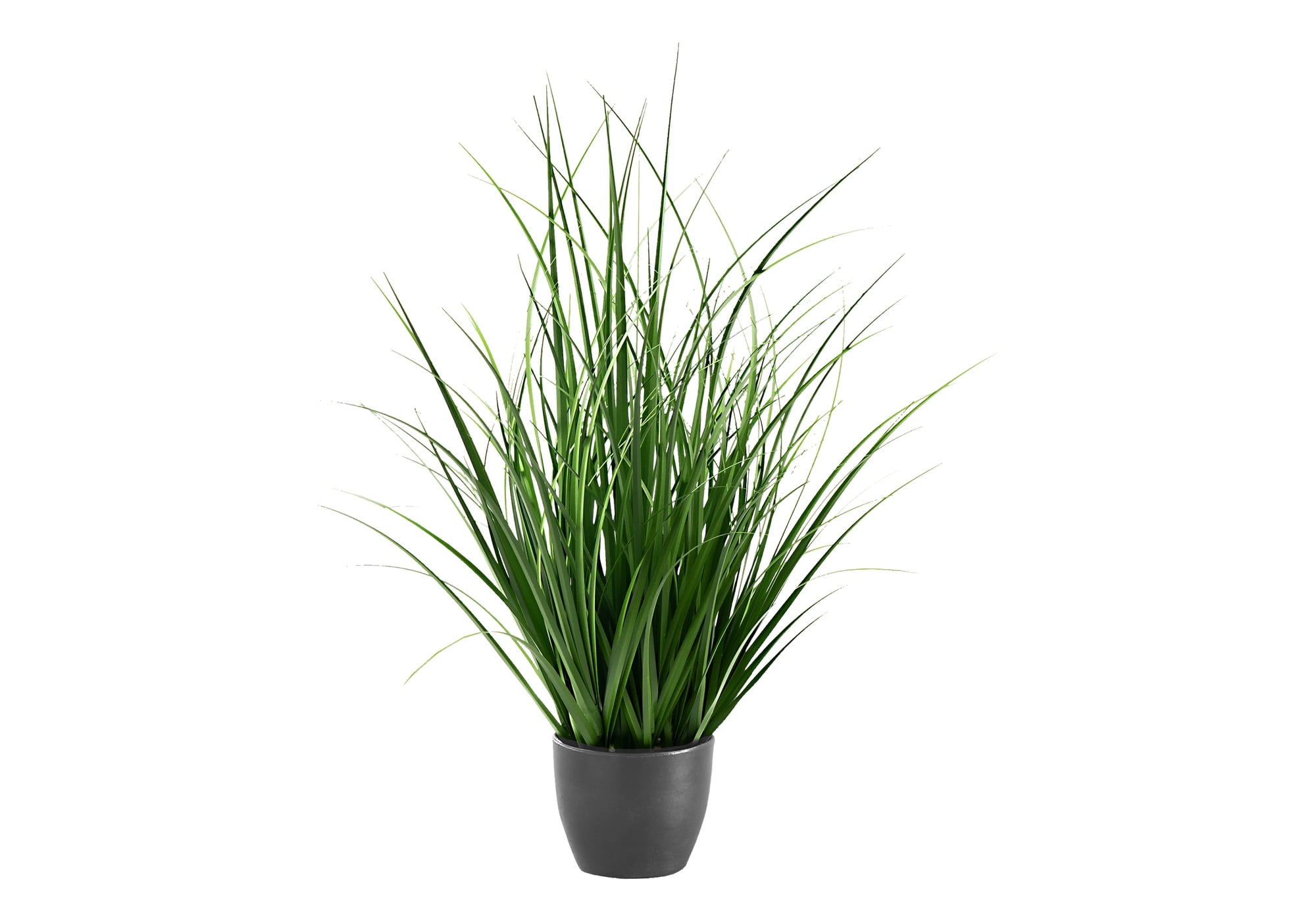 23" Tall Green Artificial Grass Plant in Black Pot