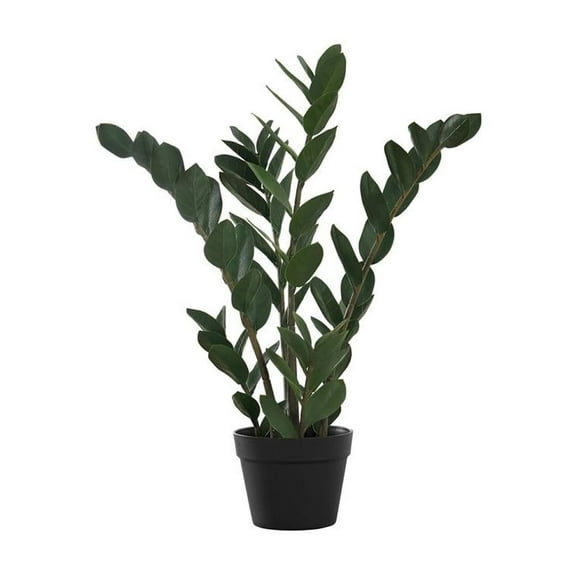 Artificial Plant, 29" Tall, Zz Tree, Indoor, Faux, Fake, Floor, Greenery, Potted, Real Touch, Decorative, Green Leaves, Black Pot