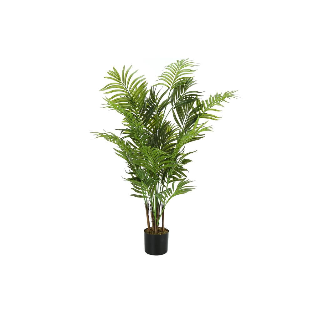 47'' Tall Green Areca Palm Tree in Black Pot