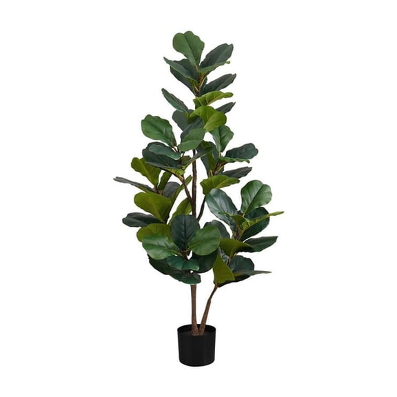 Artificial Plant - 49" Tall - Indoor - Floor - Potted - Green Leaves