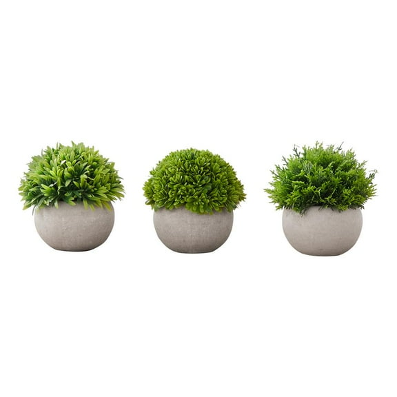 Artificial Plant - 5" Tall - Grass - Indoor - Potted - Green Plants - Plastic