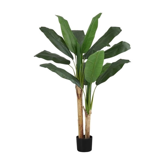Artificial Plant - 55" Tall - Indoor - Floor - Potted - Green Leaves