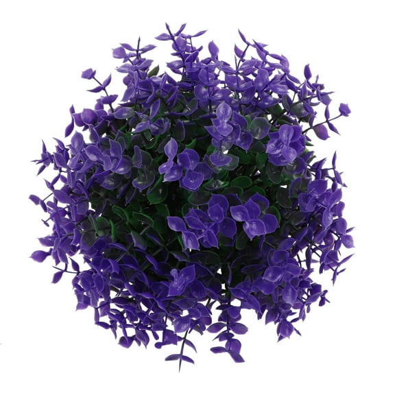 Artificial Plant Boxwood Topiary Balls Indoor Outdoor Fake Purple Plants 7" for Outdoor Patio Garden Indoor Home Office Wedding Natural Art Decor DIY Mother's Day Gift