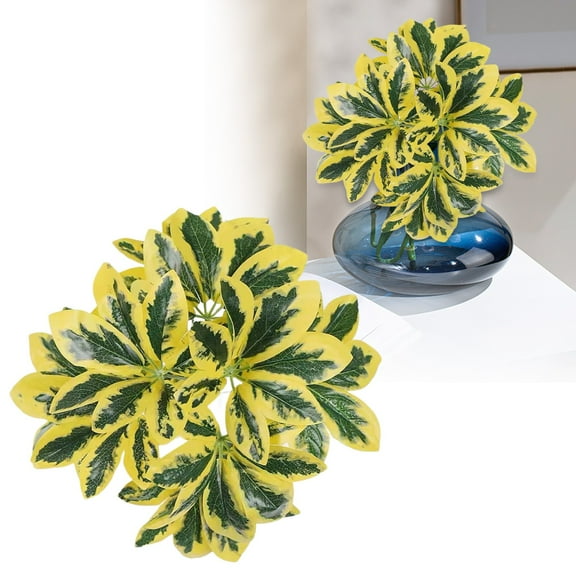 Artificial Plant Bundle ,Realistic Faux Greenery with Red Leaves, Fake Plants for Porch, Patio, and Home Decoration,C,1PC