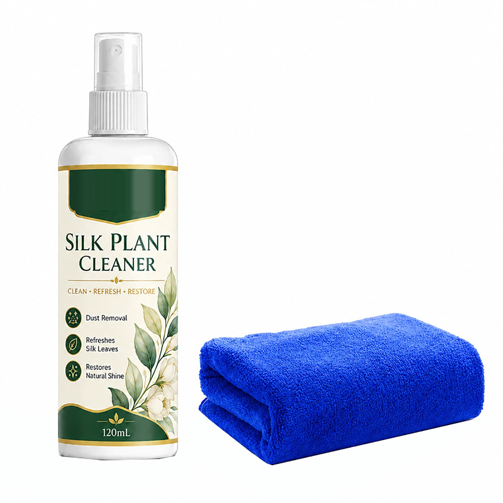 Artificial Plant Cleaner Spray with Microfiber Cloth for Silk and ...