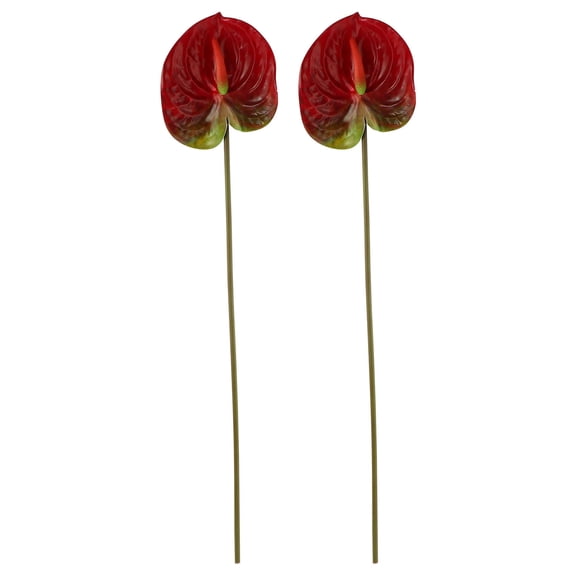UEETEK 2Pcs Red Simulated Plant Ornament for Home Decoration and Event Use