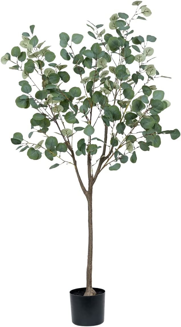 Artificial Plant Eucalyptus Tree 5ft Tall Faux Plants Indoor, Realistic