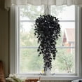 thumbnail image 1 of Artificial Plant Hanging Eucalyptus Leaf Fake Outdoor Faux Plastic Greenery for Wall House Room Patio Indoor Home Shelf Office Decor (Black), 1 of 4