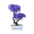 thumbnail image 1 of Artificial Plant Lifelike Maintenance Free Plastic Fake Bonsai Tree Potted Ornament Home Hotel Garden Decor Gift, 1 of 7