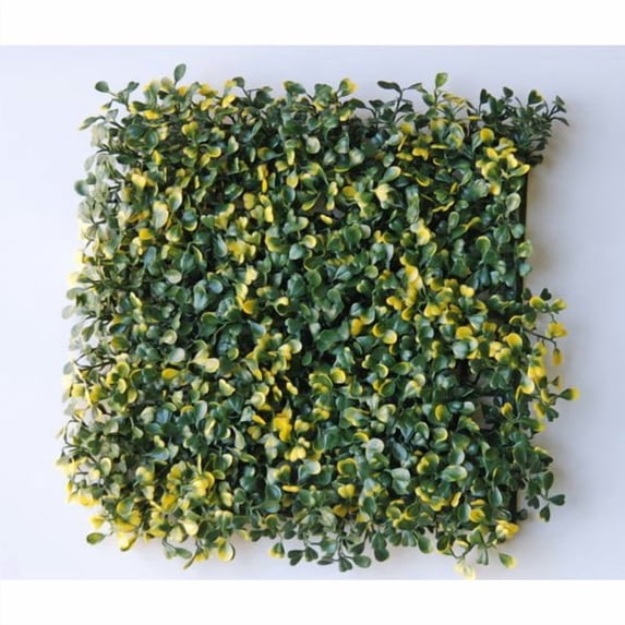 Artificial Plant Living Wall Panels for Indoor/Outdoor Use (4 pack - Ficus Gold Style)