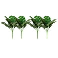thumbnail image 1 of Artificial Plant Monstera Deliciosa Decor 4 Bundles Fake Shrubs Tropical Leaves Greenery Stems Palm Leaf Decor for Hawaiian Luau Party Decoration, 1 of 7