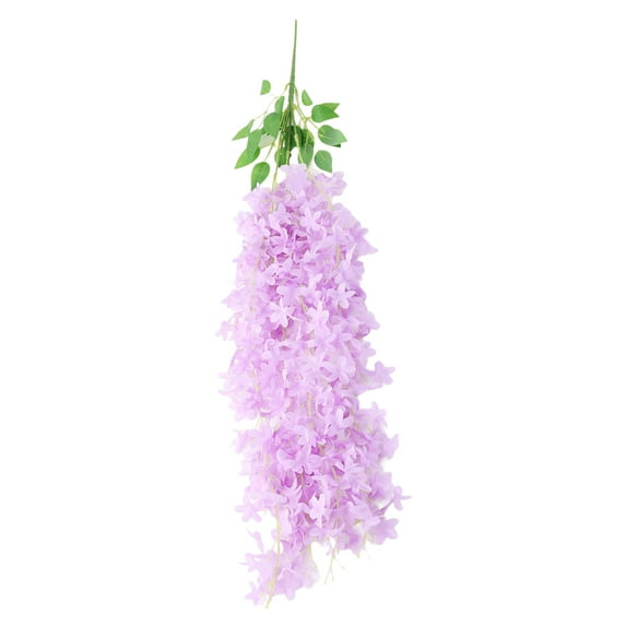 Artificial Plant Non-fading Not Withered Easy Care Fine Workmanship Realistic Wedding Background Multicolor Wall Mounted Fake Flower Rattan for Balcony