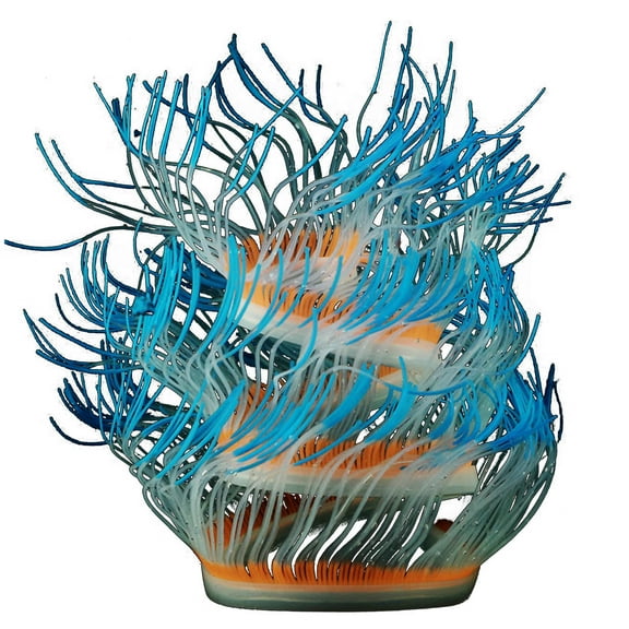 Artificial Plant Ornament, Colorful Simulation Silicone Sea Anemone Coral Aquarium Plant Landscaping Fish Tank Accessory for Home Decoration