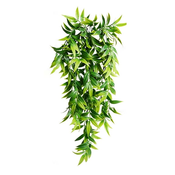 Artificial Plant Realistic Looking Plastic Hanging Simulation Green Fern Leaves Plant Decoration Home Decor