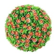 thumbnail image 1 of Artificial Plant Topiary Ball 9.84” – Faux Boxwood Decorative Balls, All-Season Green Garden, Patio, Balcony, Wedding & Home Décor, Red, 1 of 9
