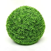 Artificial Plant Topiary Ball,Artificial Plant Topiary Ball Green Grass Decorative,Faux Green Round Leaf Boxwood Plant Balls ,Indoor Outdoor Garden Decorative for Front Door Backyard Patio Wedding