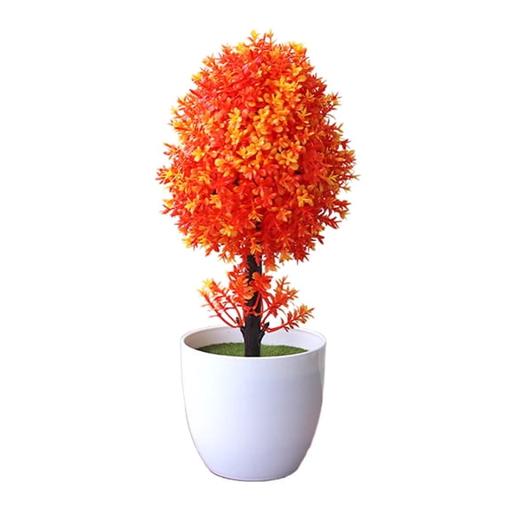 Artificial Plant Topiary Ball, Faux Potted Bonsai Ornaments Decorative,Plastic Pineapple Bonsai Artificial Pine Needles Desktop Ornaments,Compact Indoor Tabletop Plant,Tree Artificial Bonsai