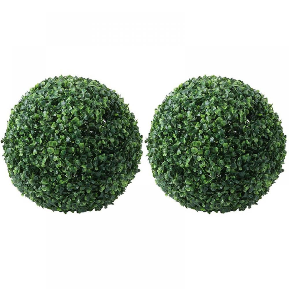 2 Pcs Plastic Artificial Grass Ball Greenery Balls Ceiling Plant