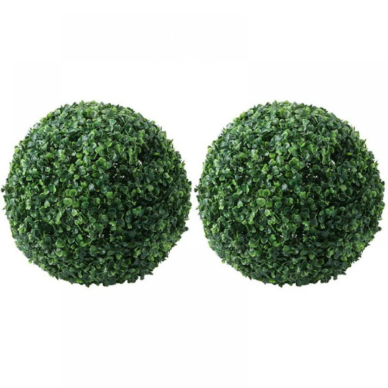 LIOOBO 3 Pcs with Flowers and Grass Ball Plant Ornament Bowl Filler  Greenery Balls Faux Boxwood Sphere simulate Green Balls Wreath Decor Green  Leaves