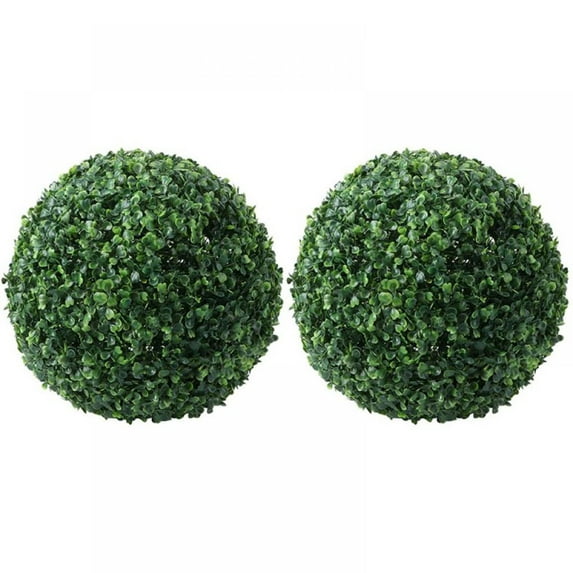 Artificial Plant Topiary Ball Green Grass Decorative Balls Round Plastic Plant Ball Decoration for Wedding New Year Christmas Ceiling Garden Home Outdoor (5")