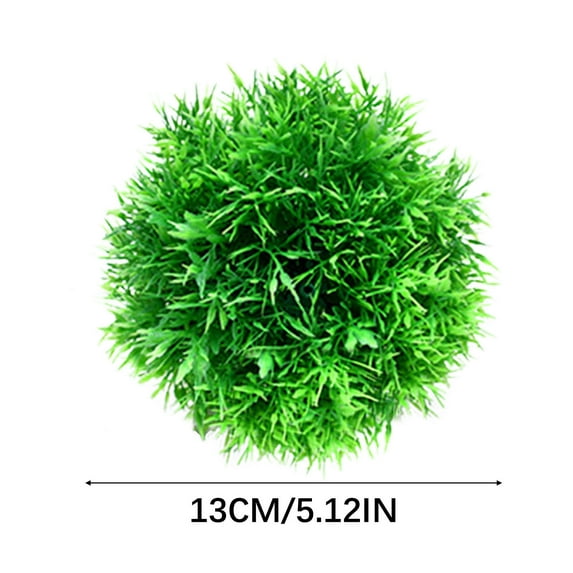 Artificial Plant Topiary Ball Green Grass Decorative Balls Round Plastic Plant Ball Decoration for Wedding New Year Christmas Ceiling Garden Home Outdoor 98R