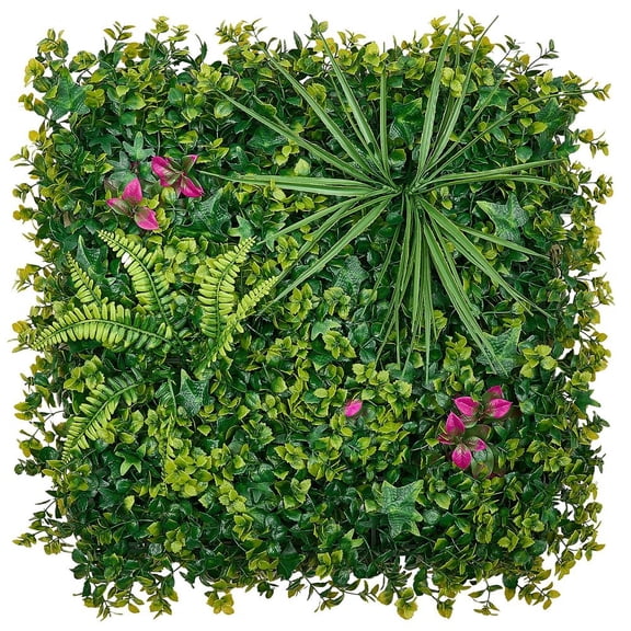 Artificial Plant Wall, 16PCS 20 x 20 in Artificial Boxwood Panels, Greenery Backdrop Privacy Hedge Fence with Sun Protection, Fake Grass Wall Screen for Wedding, Indoor, Outdoor Garden, Backyard