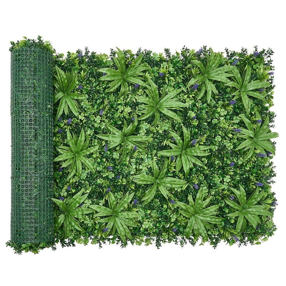 Artificial Plant Wall, 40 x 120 in Artificial Boxwood Panels, Sun Protection Greenery Backdrop Privacy Hedge Fence, Fake Grass Screen for Wedding, Indoor, Outdoor Garden, Backyard (1 PC)