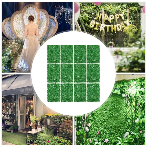 Artificial Plant Wall Fence Greenery Panel Decor Foliage Hedge Grass Mat 60x40cm