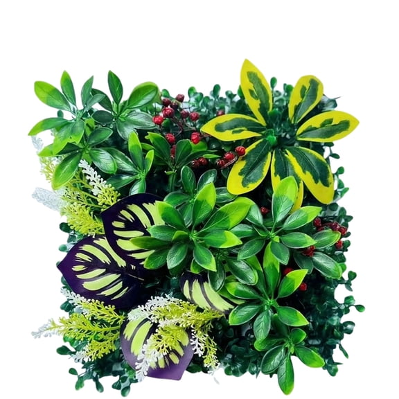 Artificial Plant Wall Panel Simulation Greenery Background Decor Plastic Milan Grass Mat Faux Floral Wall for Indoor Outdoor Landscape Scenery