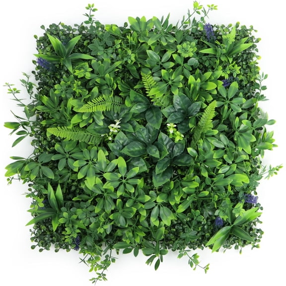Artificial Plant Wall Panels, 12pcs 20"x20" Grass Wall Mats for Greenery Backdrop Decoration, Green Decor for Outdoor Garden Privacy Screening Fence